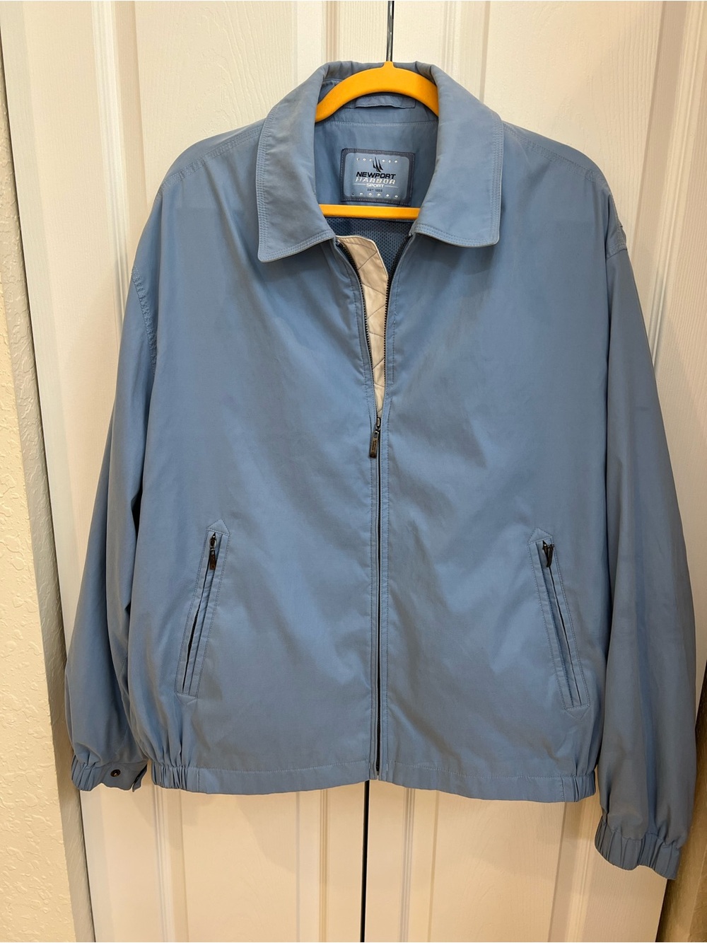 Newport Harbor Sport  Light Blue Zip-Up Men's Shirt Jacket size XL